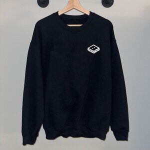 Black White Boomerang TV Cartoon 2000s Nostalgia Y2K Crewneck Sweatshirt